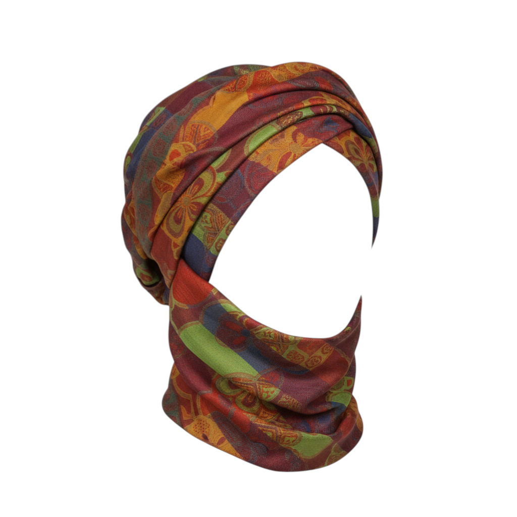 Multiwarp Floral Scarf